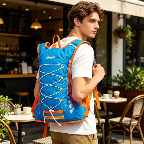 1PC Hydration Backpack Lightweight Hiking Cycling Daypack - color: Blue