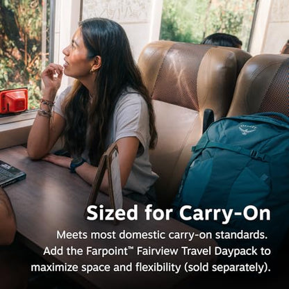 Osprey Fairview 40L Women's Travel Backpack - Carry On Bag with Laptop Sleeve and Toiletry Pocket, Graphite Purple - color: Graphite Purple, style: 40l