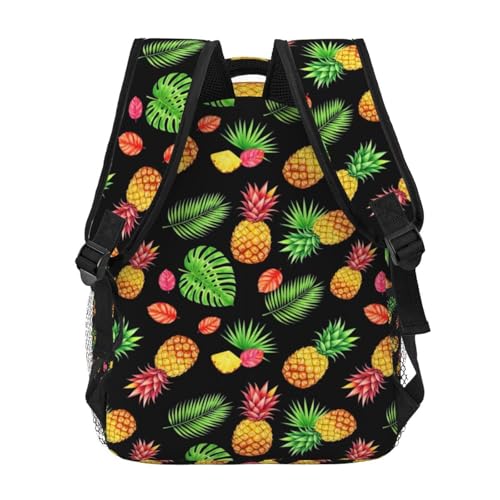 Travel Carry On Backpack Watercolor Pineapple Tropical Palm Leaves, Multi Pocket Water Resistant Daypack for Men Women Trips and Outdoor Activities - color: Pattern (6)