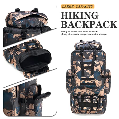 100L Camping Hiking Backpack,Molle military Tactical rucksack backpack,Waterproof Lightweight Hiking Backpack - color: Bluecp