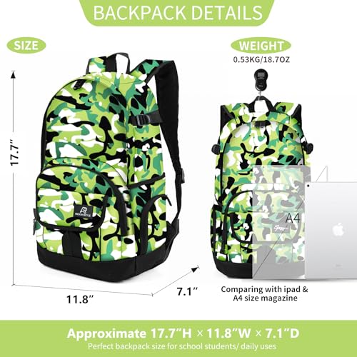 rickyh style School Backpack Travel Bag for Men & Women Lightweight College Back Pack with Laptop Compartmen - color: 04mchlv