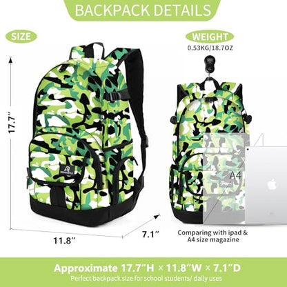rickyh style School Backpack Travel Bag for Men & Women Lightweight College Back Pack with Laptop Compartmen - color: 04mchlv