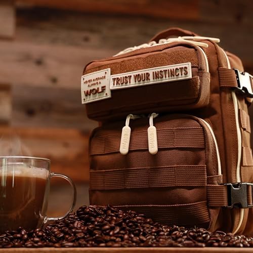 WOLFpak 9L Mini Tactical Backpack (Mocha Brown) | Compact, Small Everyday Carry Bag for Gym & Travel - color: Mocha Brown
