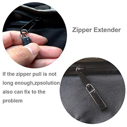Zpsolution Zipper Handle Pull Replacement - Metal Zipper Tab Repair Easy Use for Broken and Missing Pulls on Luggage, Suitcase - color: Sliver