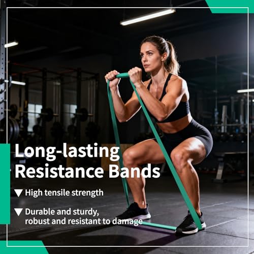 12-Pack Resistance Bands Set - Pull Up Assist, Strength Training & Physical Therapy for Home Gym | Exercise Loop Bands for Men & Women - color: Green 50-125lbs