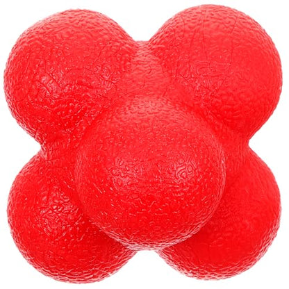 Alipis Hexagonal Reaction Ball for Agility and Hand Eye Coordination Training, 7cm Red High-Difficulty Fitness Ball for Baseball and Indoor Sports Reaction Exercises