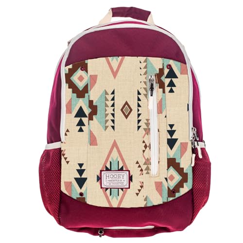 HOOEY Rockstar 20L Backpack - Compact Travel Backpack with Laptop Sleeve - Lightweight, Durable Daypack for Commuting, Hiking & Outdoor Use - Unisex Design (Cream/Aztec) - color: Cream/Aztec