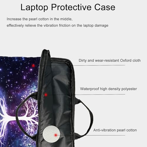 15-Inch Laptop Sleeve – Stylish, Lightweight, Shockproof, Water-Resistant Case for Lenovo, HP, Dell, Asus Notebooks - Tree of Life Art - color: Tree of Life Art