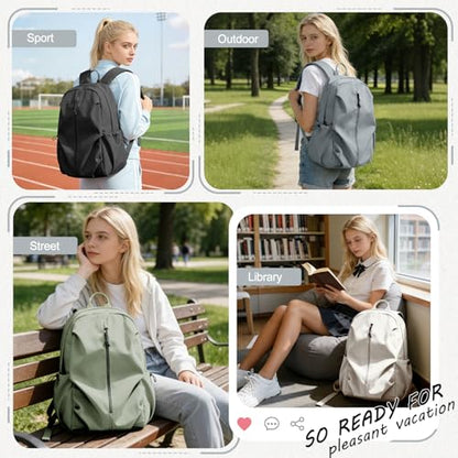 weradar School Backpack For Women Men,Waterproof College Backpack,High School Bookbag,Lightweight Casual Daypack Travel Backpack,Carry On Bag for Office/Teacher/Work(Grayish Blue) - color: A4-blue