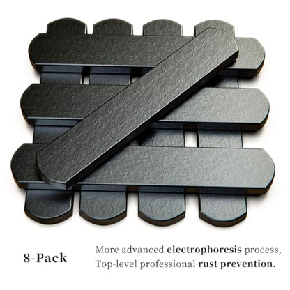 Mavee Fractional Weight Vest Plates, Rustproof Solid Steel Inserts for Rucking, Tactical Carrier & Strength Training - color: Black (E-Coated), size: 5.9 Inch (8 Pack / 3.5 Lbs)