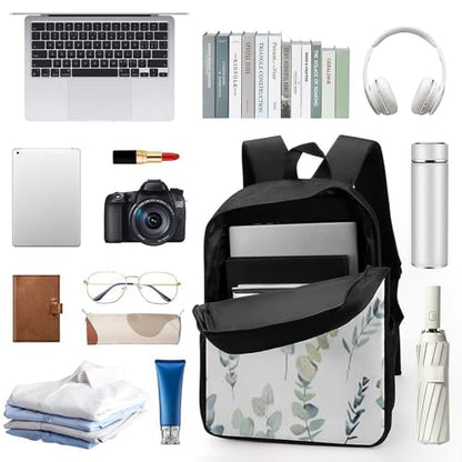 Travel Laptop Backpack Slim Durable Lightweight Back Pack Cute Eucalyptus Leaves Small Backpack For Women Men - color: Eucalyptus Leaves