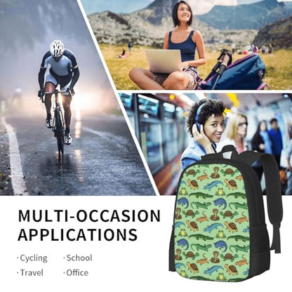 Breathable Outdoor Daypack Snakes Lizard Chameleon Turtle Animal, Durable Anti Theft Travel Backpack Adjustable Strap Shoulder Bag for Hiking Camping City Walking - color: Design (1207)