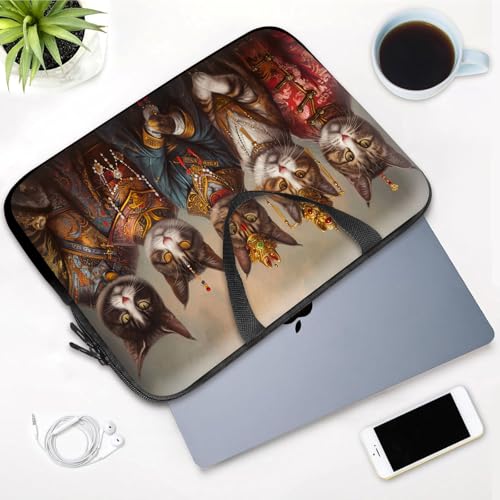 14 15 15.4 15.6 inch Laptop Handle Bag Computer Bag, Pouch Holder Notebook Sleeve Cover Soft Case Compatible for Dell,Lenovo,Toshiba HP, Asus Notebook-Handsome Cat - color: Handsome Cat