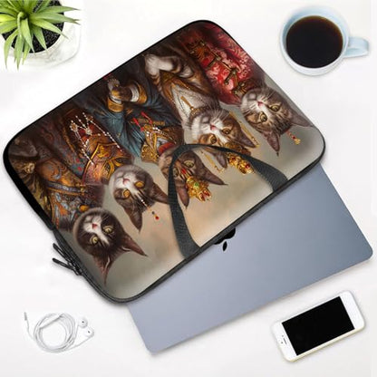 14 15 15.4 15.6 inch Laptop Handle Bag Computer Bag, Pouch Holder Notebook Sleeve Cover Soft Case Compatible for Dell,Lenovo,Toshiba HP, Asus Notebook-Handsome Cat - color: Handsome Cat
