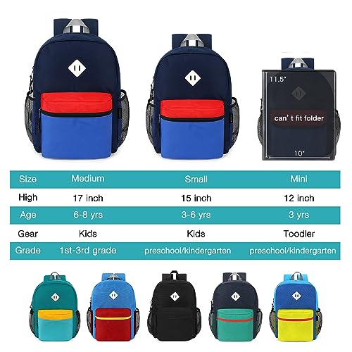 STEAMEDBUN Toddler Preschool Backpack for Boys 2-4,Mini - color: Dark-blue&red, size: Mini - 12"H