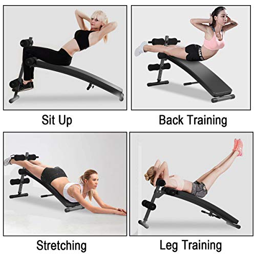 Goplus Adjustable Bench Sit up Bench Slant Board Decline Ab Bench Crunch Board