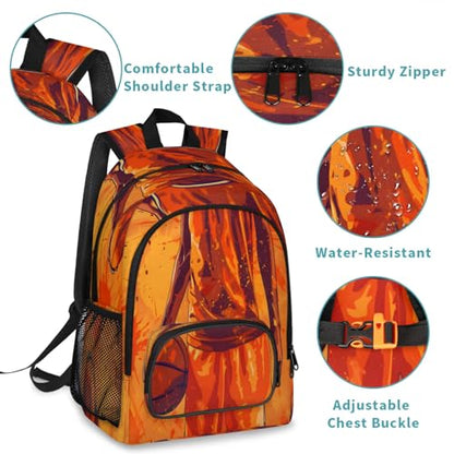 Basketball Player Large Capacity Backpack, 18 Inch Multi Pocket Laptop Tablet Backpacks Business Travel Hiking Daypack Casual Rucksack for Women Men Gifts