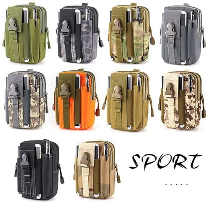 Belt Pouch, Tactical Molle Phone Pouch EDC Utility Pouches Waist Bag, Small Cell Phone Holster Gear Tool Gadget Pocket for Men - color: Khaki