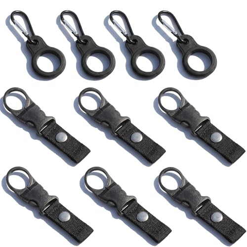 10 PCS Water Bottle Holder Hanging Clip Bottles Buckle Clip Portable Mineral Water Bottle Clip Nylon Beverage Bottles Strap Mineral Waters Ring Holder for Outdoor Camping Hiking