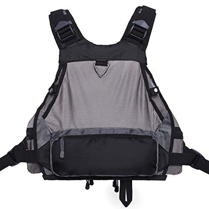 Kylebooker Fly Fishing Vest Pack Adjustable for Men and Women - color: Black