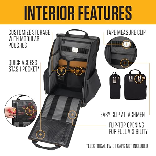 Carhartt Mens Station Tool Bag W/Adjustable Shoulder Straps, Durable, Water-Resistant Tool Organizer, Tool Backpack - style: Tool Backpack