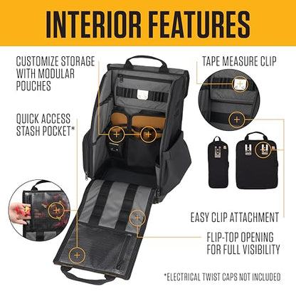 Carhartt Mens Station Tool Bag W/Adjustable Shoulder Straps, Durable, Water-Resistant Tool Organizer, Tool Backpack - style: Tool Backpack