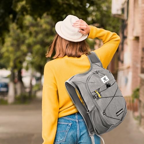 SKYSPER Foldable Hiking Backpack - 10L/15L Small Lightweight Daypack Breathable Travel Backpacks - color: Gray, size: 15 liters