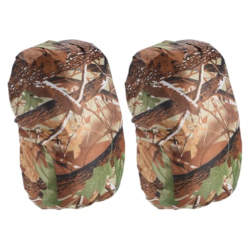 M METERXITY 2 Pack Backpack Rain Cover - Waterproof Lightweight Cover, Apply to Cycling/Hiking/Mountain Climbing (8-15L, XS, Leaf Camo)