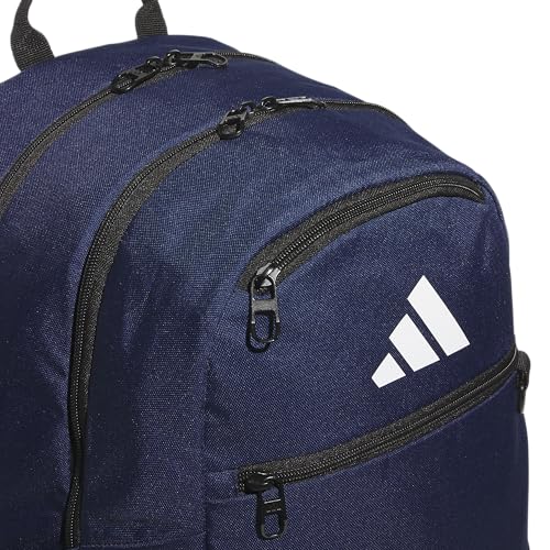 adidas Striker 3 Team Sports Backpack – Daypack for Sports Gym Travel, 36L, Navy Blue, OSFA - color: Navy Blue