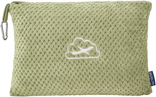 BEDELITE Travel Blanket with Bag, Ultra-Soft Jacquard Fleece Blanket with Luggage Sleeve & Backpack Clip, Airplane Blanket Travel Essentials, Sage Green - color: Sage Green