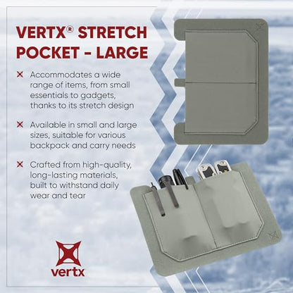 Vertx Stretch Pocket Organizer Insert Attachment for Backpack, Bag Organization, Large - size: Large / 1 Pack