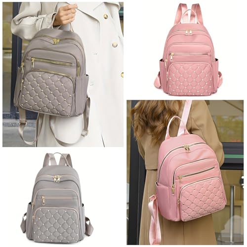 Women Casual Backpack: Multi-Pocket, Large-Capacity, Fashionable & Wear-Resistant - Ideal for Daily Commuting & Travel-white - color: White