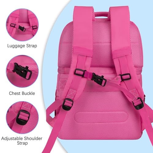 Goloni 40L Insulated Cooler Backpack, Leakproof Lightweight Soft-Sided Cooler with Cooler Compartment - color: Pink