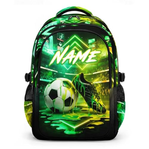 Boys Backpack for Kids Teens Soccer Backpacks for Elementary Senior, Large Capacity Durable Supplies for School Travel Hiking - color: Black
