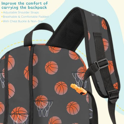 Basketball Laptop Backpack for Women Men, Gray Work Travel Computer Backpacks, 18.3 Inch Large Computer Nurse Teacher Bags Casual Daypack - color: Multicolor 14