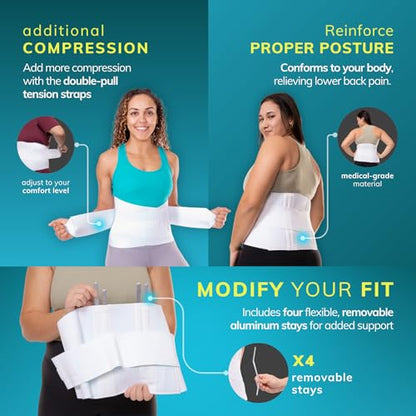 BraceAbility Lower Back Pain Brace - Wraparound Lumbar Support Belt for Herniated or Bulging Discs Treatment, Pinched Nerve Relief, Degenerative Disc Disease and Hip Strains for Men and Women (M) - size: M