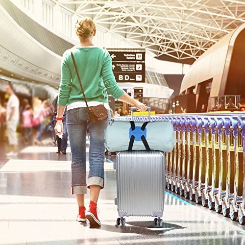 Luggage Straps Bag bungees, Luggage Strap High Elastic Hands-Free Travel Suitcase Strap,Adjustable and Portable Belt Luggage Strap for Suitcases(Blue) - color: BLUE