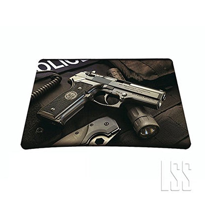 LSS 15-15.6" Laptop Sleeve Bag with Matching Laptop Skin Sticker & Mouse Pad Combo | Carrying Case for 14" 15" 15.6" - Police Gun Weapons - color: Police Gun Weapons, size: 15 inch