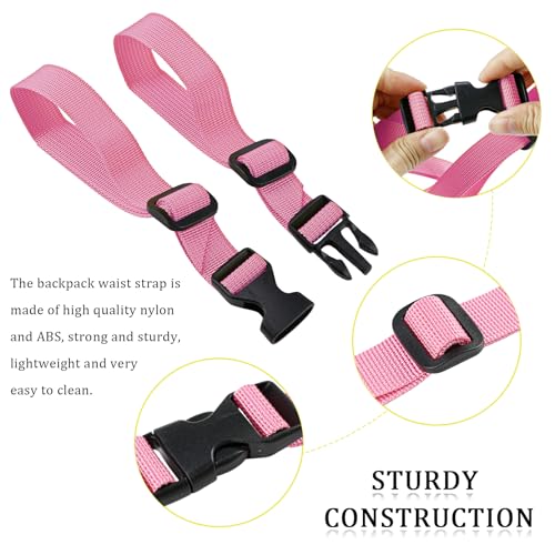 2 Pack Backpack Chest Strap Adjustable Replacement Chest Strap for Backpack with Quick Release Buckle - color: 1 Each of Yellow and Soft Pink