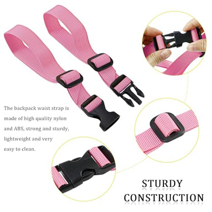 2 Pack Backpack Chest Strap Adjustable Replacement Chest Strap for Backpack with Quick Release Buckle - color: 1 Each of Yellow and Soft Pink