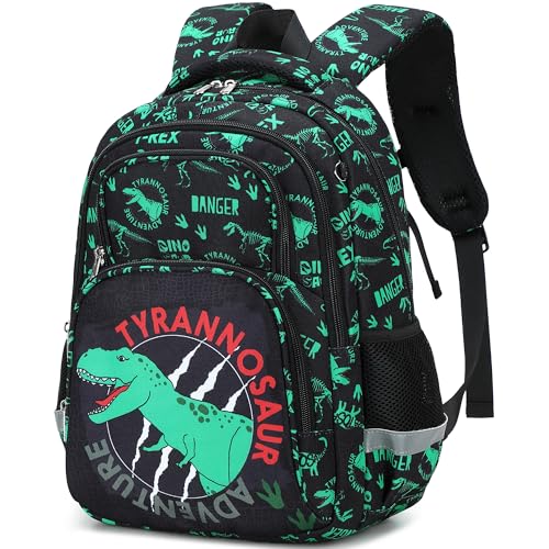abshoo Cute Dinosaur School Backpack For Boys Elementary Kindergarten Kids School Bag (Dinosaur Black A) - color: Dinosaur Black a