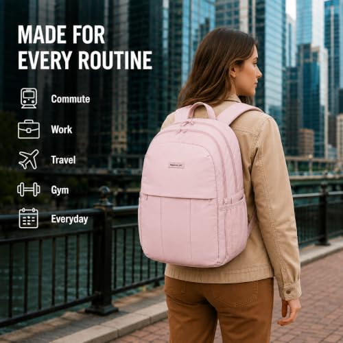 Reebok Backpack - Multipurpose Lightweight Carry On Everyday Laptop Gym Travel Commuter Backpack, Regan II Ashen Lilac - color: Regan II Ashen Lilac