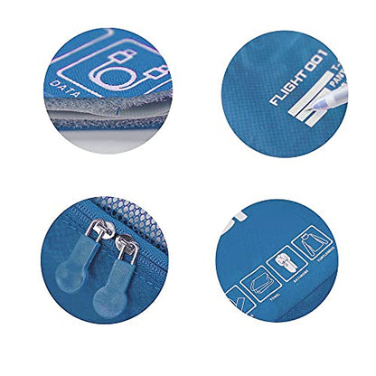 Packing Cubes Set Travel Luggage Organizers Suitcase Lightweight Accessories (Sky Blue) - color: Sky Blue