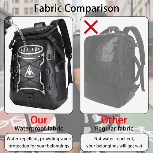 Oak-Sports Travel Backpack, Large Capacity Day Pack for Men Women, Waterproof Lightweight Bag with Shoe Compartment for Weekend Trips, Hiking, Camping