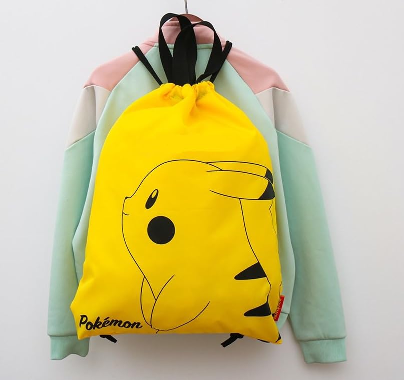 Pikachu Drawstring Backpack Gym Sackpack Travel Bag Multi Purpose Bag (Yellow2) - color: Yellow2