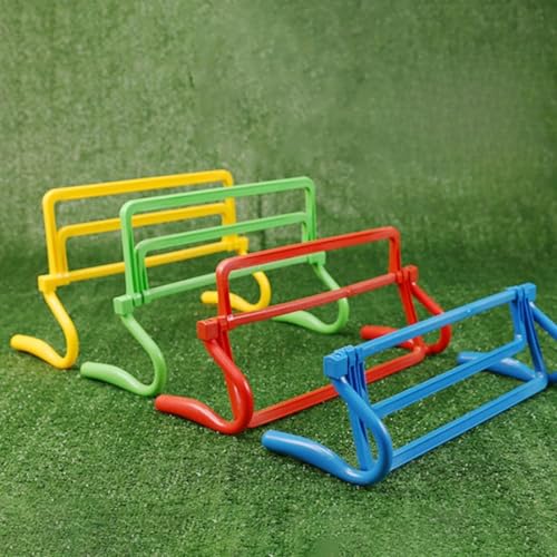 Colaxi Agility Hurdle,Agility Speed Training Equipment,Adjustable Height Jumping Bar Set for Foot Exercise Coaching Soccer - color: green