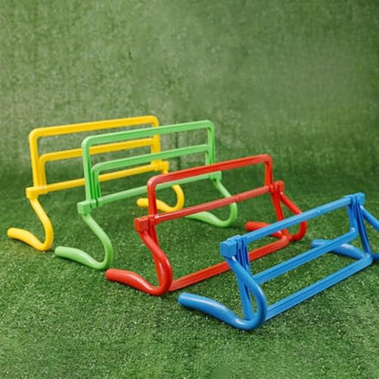 Colaxi Agility Hurdle,Agility Speed Training Equipment,Adjustable Height Jumping Bar Set for Foot Exercise Coaching Soccer - color: blue