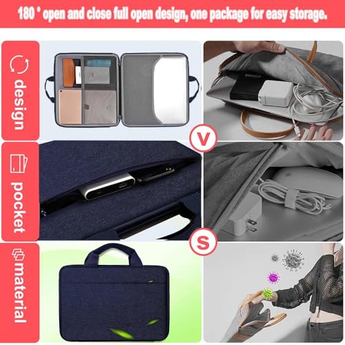 Hseok Laptop Case for MacBook Pro 14 inch TSA Sleeve Handbag,Blue - color: Blue