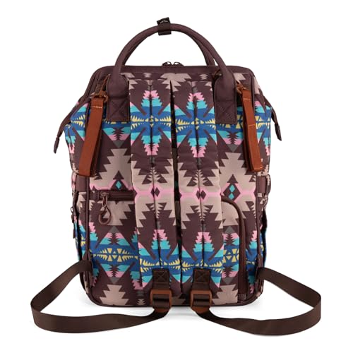 Wrangler Callie Diaper Bag Backpack with Stroller Straps Multifunction Baby Travel Bag WG2210-9110CF - color: Angel Dark Coffee