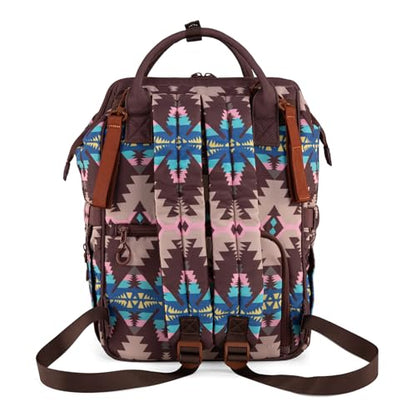 Wrangler Callie Diaper Bag Backpack with Stroller Straps Multifunction Baby Travel Bag WG2210-9110CF - color: Angel Dark Coffee